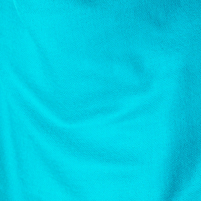 Wool shawl, 'Sea Glamour' - 100% Wool Turquoise Shawl with Soft Lightweight Fabric