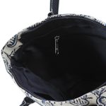 Cotton tote bag, 'Windswept' - Tote Bag with Block Printed Leaves on Cotton from India