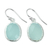 Chalcedony dangle earrings, 'Pale Aqua Dewdrops' - Fair Trade Aqua Chalcedony Dangle Earrings in 925 Silver (image 2a) thumbail