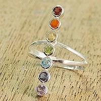 Featured review for Multi-gemstone cocktail ring, Peaceful Harmony