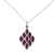 Garnet pendant necklace, 'Radiant Honeycomb' - Hand Crafted Sterling Silver and Garnet Pendant Necklace (image 2b) thumbail