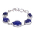 Lapis lazuli link bracelet, 'Blue Splendor' - Hand Crafted Lapis Lazuli and Sterling Silver Link Bracelet