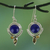 Lapis lazuli and citrine dangle earrings, 'Glory in Blue' - Handmade Lapis Lazuli and Citrine Dangle Earrings from India thumbail