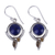Lapis lazuli and citrine dangle earrings, 'Glory in Blue' - Handmade Lapis Lazuli and Citrine Dangle Earrings from India (image 2a) thumbail