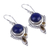 Lapis lazuli and citrine dangle earrings, 'Glory in Blue' - Handmade Lapis Lazuli and Citrine Dangle Earrings from India (image 2b) thumbail