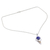 Lapis lazuli and citrine pendant necklace, 'Glory in Blue' - Handcrafted Lapis and Citrine Sterling Silver Necklace