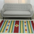 Wool dhurrie rug, 'Festival of Stars' (4x6) - Handwoven India Wool 4 by 6 Striped Dhurrie Rug (image 2) thumbail