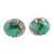 Sterling silver stud earrings, 'Morning in Green' - Green Composite Turquoise Stud Earrings in Sterling Silver