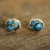 Sterling silver stud earrings, 'Morning in Blue' - Sterling Silver Stud Earrings with Blue Composite Turquoise