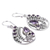 Amethyst dangle earrings, 'Lilac Radiance' - Sterling Silver Amethyst Dangle Earrings from India