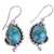 Sterling silver dangle earrings, 'Blue Indian Paisley' - Handcrafted Composite Turquoise Sterling Silver Earrings