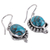 Sterling silver dangle earrings, 'Blue Indian Paisley' - Handcrafted Composite Turquoise Sterling Silver Earrings