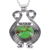 Collar colgante de plata esterlina - Collar de Mujer de Plata 925 y Compuesto Verde Turquesa