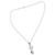 Amethyst and rainbow moonstone pendant necklace, 'Colorful Curves' - India Handcrafted Amethyst and Rainbow Moonstone Necklace (image 2b) thumbail