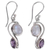 Amethyst and rainbow moonstone dangle earrings, 'Colorful Curves' - India Handcrafted Amethyst and Rainbow Moonstone Earrings (image 2a) thumbail