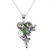 Peridot pendant necklace, 'Mystic Forest Jaipur' - Hand Crafted Peridot and Sterling Silver Pendant Necklace