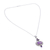 Amethyst pendant necklace, 'Luminous Lilac Sky' - Handmade  Amethyst and Composite Turquoise Necklace (image 2a) thumbail