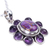 Amethyst flower necklace, 'Deep Purple Blossom' - Composite Turquoise Artisan Crafted Necklace with Amethyst