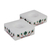 Marble tealight holders, 'Blooming Buds in Green' (Pair) - Square Marble Tealight Holders with Green Blooms (Pair) thumbail
