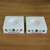 Marble tealight holders, 'Blooming Buds in Green' (Pair) - Square Marble Tealight Holders with Green Blooms (Pair) (image 2b) thumbail