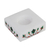 Marble tealight holders, 'Blooming Buds in Green' (Pair) - Square Marble Tealight Holders with Green Blooms (Pair) (image 2e) thumbail