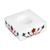 Marble tealight holders, 'Blooming Buds in Red' (pair) - Square Marble Tealight Holders with Red Blooming Bud (Pair) (image 2d) thumbail