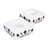 Marble tealight holders, 'Blooming Buds in Blue' (pair) - Square Marble Tealight Holder with Blue Blooming Buds (Pair) (image 2d) thumbail