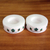 Teelichthalter aus Marmor, (Paar) - Runder Teelichthalter aus Marmor mit grünen Blütenknospen (Paar)
