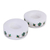 Marble tealight holders, 'Floral Symmetry in Green' (pair) - Round Marble Tealight Holder with Green Blooming Buds (Pair) (image 2d) thumbail