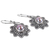 Cultured pearl dangle earrings, 'Passionate Flower' - Cultured Pearl Sterling Silver Dangle Earrings from India