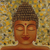 'Golden Buddha II' - Pintura al óleo original de Lord Buddha sobre lienzo de la India