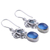 Chalcedony and blue topaz dangle earrings, 'Harmonious Blue' - Handcrafted Blue Chalcedony and Topaz Dangle Earrings