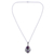 Amethyst pendant necklace, 'Mesmerizing Sphere' - Amethyst and Composite Turquoise Pendant Necklace from India