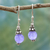 Agate dangle earrings, 'Magical Glow' - Sterling Silver Agate Earrings Handmade in India thumbail