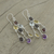Multi-gemstone chandelier earrings, 'Wondrous Colors' - Handcrafted Multigemstone Indian Chandelier Earrings (image 2b) thumbail