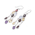 Multi-gemstone chandelier earrings, 'Wondrous Colors' - Handcrafted Multigemstone Indian Chandelier Earrings