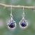 Pendientes colgantes de lapislázuli - Pendientes colgantes de lapislázuli de plata esterlina hechos a mano en la India