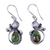 Cultured pearl dangle earrings, 'Mystical Green' - Green Turquoise and Cultured Pearl Dangle Earrings India (image 2a) thumbail