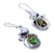 Cultured pearl dangle earrings, 'Mystical Green' - Green Turquoise and Cultured Pearl Dangle Earrings India (image 2b) thumbail