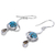 Citrine dangle earrings, 'Sunny Splendor' - Sterling Silver Composite Turquoise Dangle Earrings India
