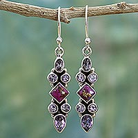 Featured review for Amethyst dangle earrings, Mesmerizing Shapes