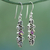 Amethyst dangle earrings, 'Mesmerizing Shapes' - Sterling Silver Amethyst Dangle Earrings from India