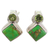 aretes colgantes de peridoto - Pendientes de peridoto indio con turquesa verde compuesta