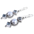 Cultured pearl and blue topaz dangle earrings, 'Marine Allure' - Blue Topaz and Cultured Pearl Sterling Silver Dangle Earring
