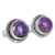 Pendientes de plata de ley, 'Purple Radiance' - Pendientes de turquesa compuesta púrpura con plata 925