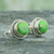 Sterling silver stud earrings, 'Verdant Radiance' - Silver 925 and Green Composite Turquoise Stud Earrings