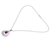 Rubin-Anhänger-Halskette, „Ruby Grandeur“ – handgefertigte silberne Rubin-Anhänger-Kette aus Indien