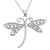 Collar colgante de plata esterlina - Collar con colgante de libélula de plata esterlina de la India