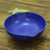 Ceramic bowl, 'Billa Trinerta' - Blue Ceramic Bowl Gravy Boat Artisan Crafted in India