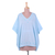 Cotton tunic, 'Lucknow Flowers in Pastel Blue' - Indian Chikankari Hand Embroidered Pastel Blue Tunic Top (image 2c) thumbail